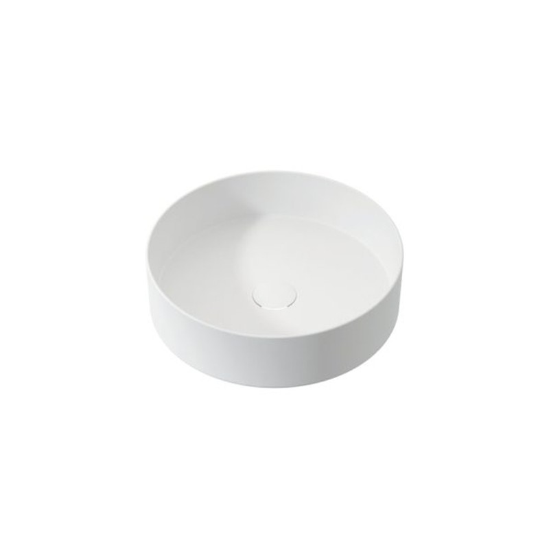 RIN SOFT - Lavatório Pousar Circular - 39X39 - BRANCO MATT