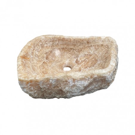 FOSIL ONIX - Lavatório Pousar em Pedra Natural - 40X45X15
