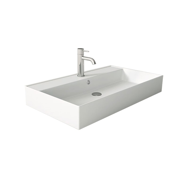 LILA 60 - Lavatório Mural Rectangular - 60x46x12
