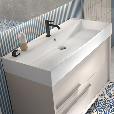 LILA 80 - Lavatório Mural Rectangular - 80x46x12