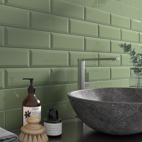 AZULEJO TIFFANY 7.5x15  VERDE SAFARI MATE - 2728 - cx 0.61 M2