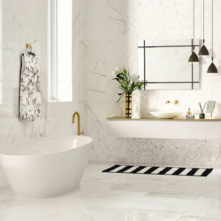 PRECIOUS CALACATTA BRANCO BRILHO 35X70 RECT S.COM - CX 1.47