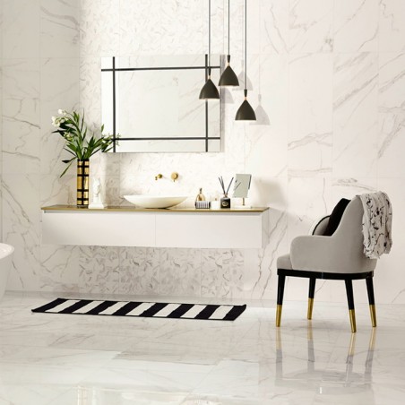 PRECIOUS CALACATTA BRANCO BRILHO 35X100 RECT S.COM - CX 1.40