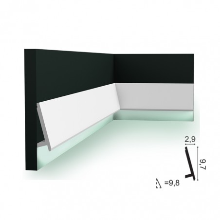 RODAPÉ Duropolymer SX179 DIAGONAL 2000x97x29mm