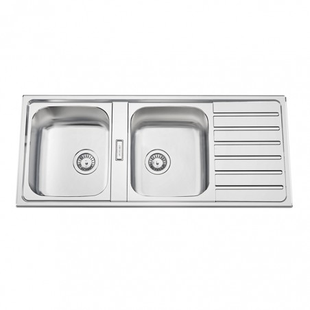 PIA URBAN 116 - 2 CUBA + 1 ESCORREDOR - 2 C 1 E 1160X500X200 MM POLIDO