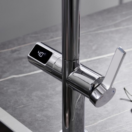 TURIN -  Misturadora de COZINHA C/ SENSOR E VISOR DE TEMPERATURA - CROMO