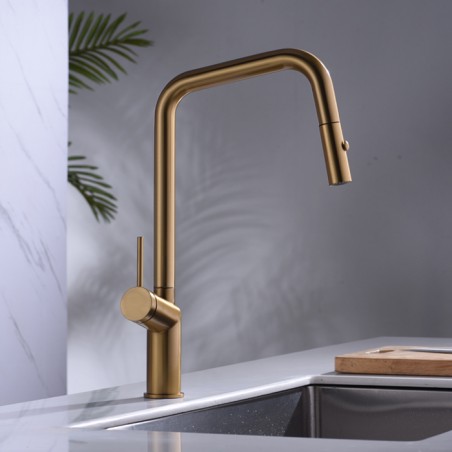 BOON - MIST COZINHA CHUV EXTRAIVEL 2 JACTOS ORO MATE - GCE024/OC
