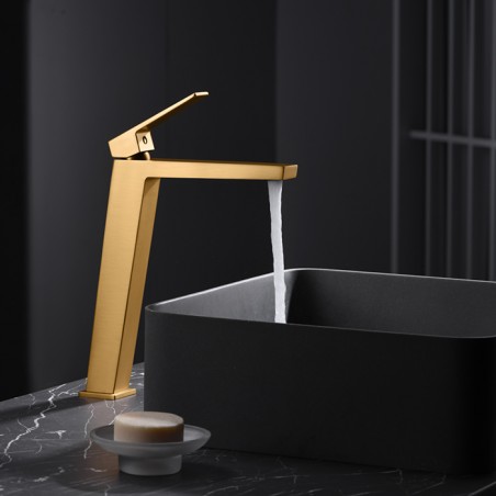 ART - Misturadora de Lavatório Cano Alto - cor ORO MATE