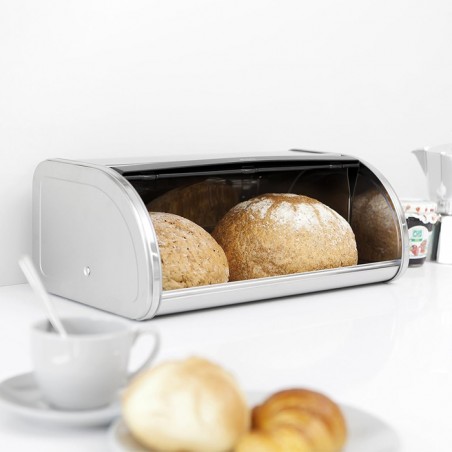 CAIXA PÃO COM TAMPA DESLIZANTE - GRANDE - INOX MATT ANTI MANCHAS - REF 348921
