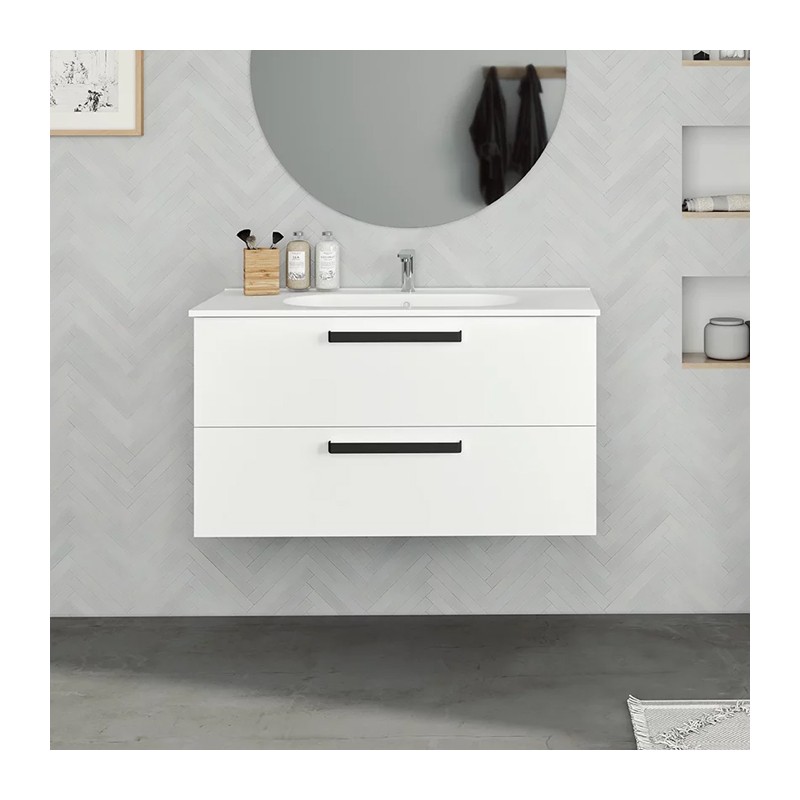 MÓVEL BONDI 80 BRANCO MATE S/TIRADOR