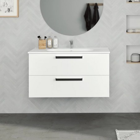 MÓVEL BONDI 80 BRANCO MATE S/TIRADOR