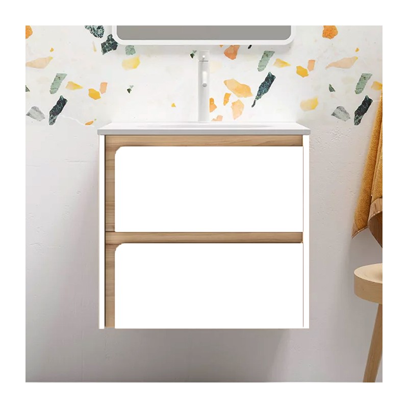 INDICO 80 INTERIOR ALISO + BRANCO - Móvel Suspenso 2 GAV 80cm