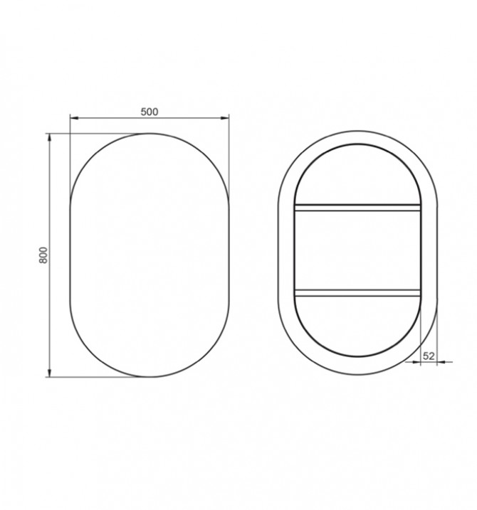 ESPELHO ADA - OVAL SIMPLES...