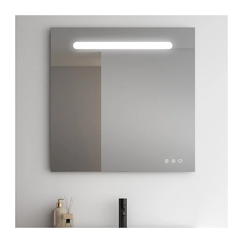 ESPELHO Rect SOUL 80X80 - Iluminacao LED Frontal + BOTAO ON/OFF + DESEMBACIADOR + BLUETOOTH
