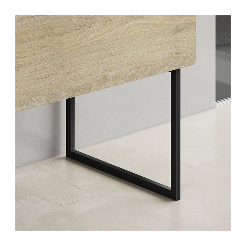 Acessorio PES METALICOS SQUARE 32CM - cor PRETO (Pack 2 Unds)