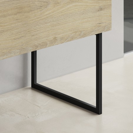 Acessorio PES METALICOS SQUARE 32CM - cor PRETO (Pack 2 Unds)