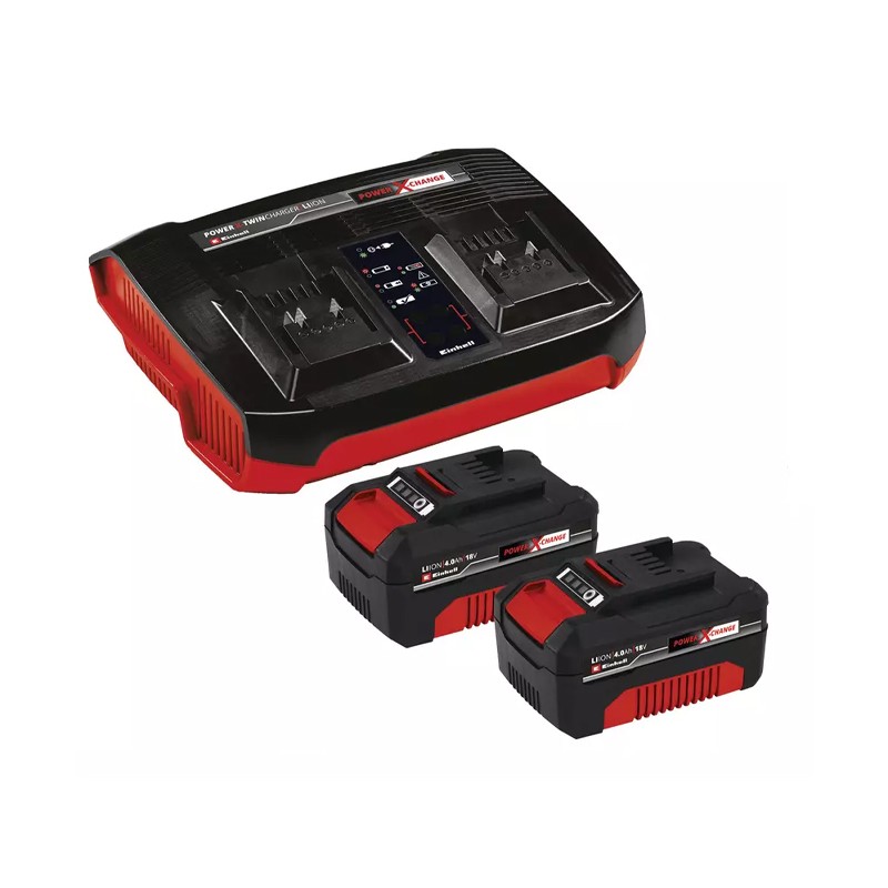 EINHELL--CARREGADOR DUPLO +2 BATERIAS  4 Ah REF: 4512112