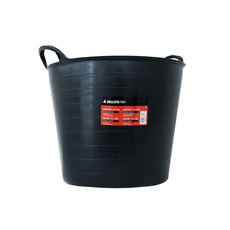 BALDE PRETO PLASTICO FLEXIVEL 42 LT