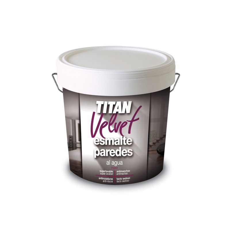 TITAN VELVET - ESMALTE AQUOSO - MATE SEDOSO 4 LT
