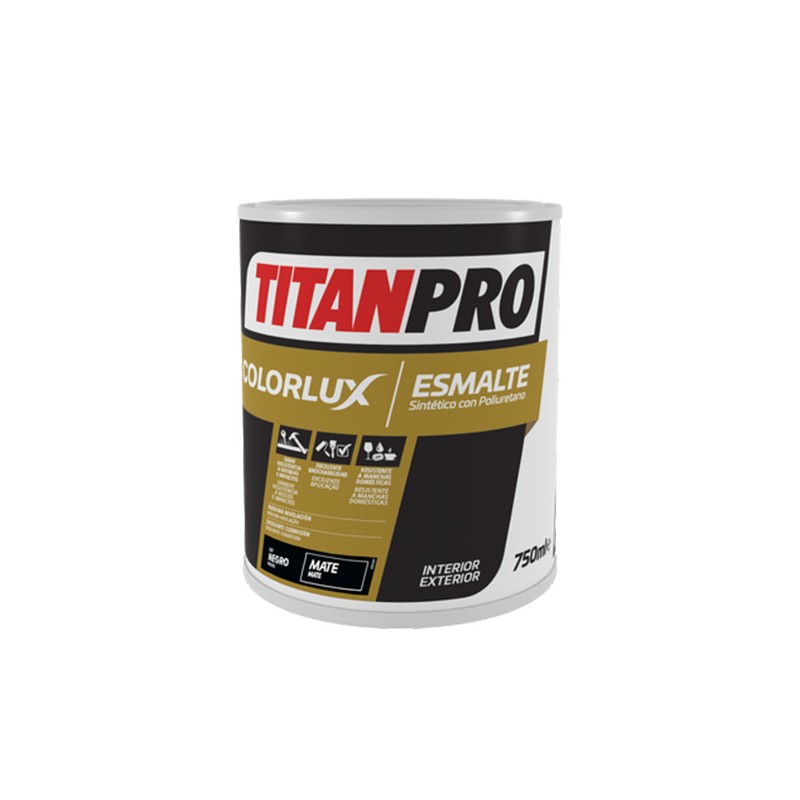 COLORLUX - ESMALTE SINT POLIUR MATE - 576 PRETO 750ML