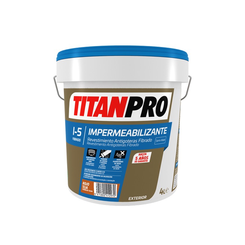 TITAN PRO I5F - ANTIGOTEIRAS FIBRADO VERMELHO TELHA 4L