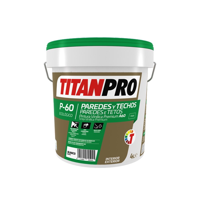 TITAN PRO P60 VINILICA PREMIUM MATE BRANCO 4L