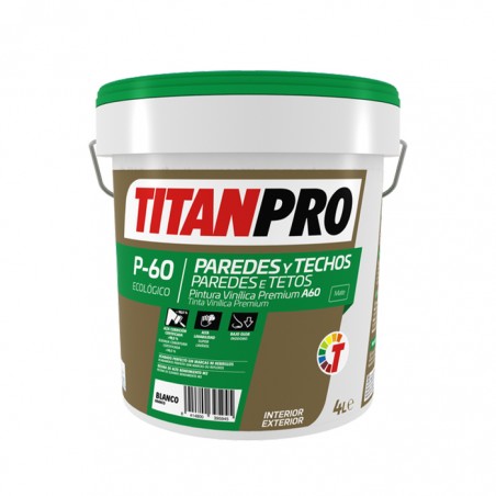 TITAN PRO P60 VINILICA PREMIUM MATE BRANCO 4L