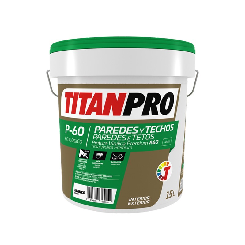 TITAN PRO P60 VINILICA PREMIUM MATE BRANCO 15L