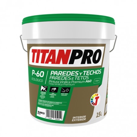 TITAN PRO P60 VINILICA PREMIUM MATE BRANCO 15L