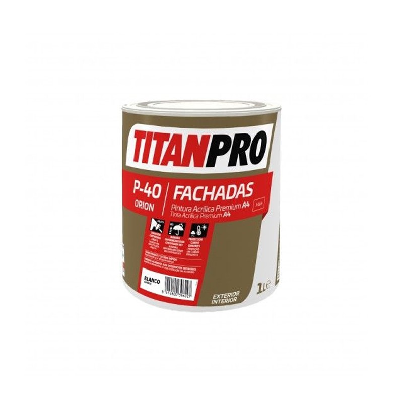 TITAN PRO P40 - ACRILICA PREMIUM MATE BRANCO 1L