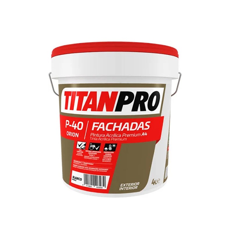 TITAN PRO P40 - ACRILICA PREMIUM MATE BRANCO 4L