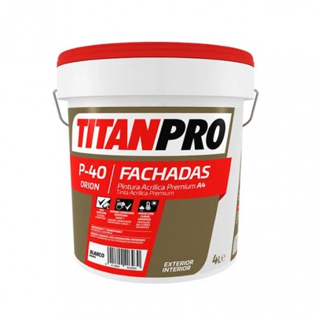 TITAN PRO P40 - ACRILICA PREMIUM MATE BRANCO 4L