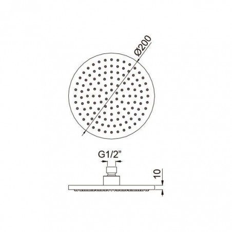 CHUVEIRO REDONDO 23CM - ABS