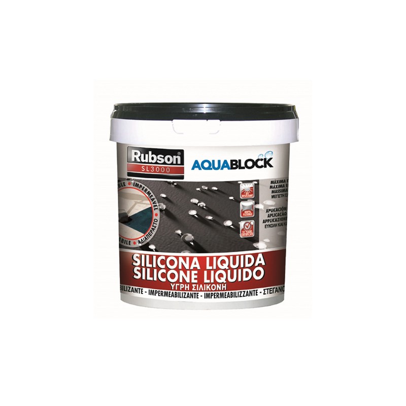 RUBSON SL3000 - 1KG «PRETO» SILICONE LIQUIDO