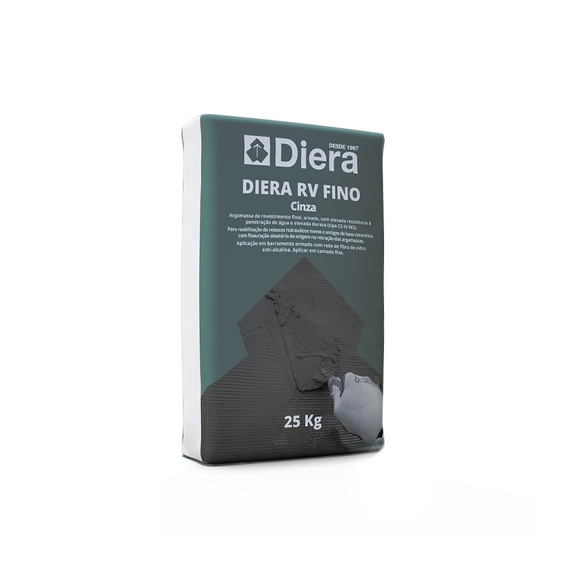 DIERA REBOCO - RV FINO CINZA 25KG - SUPER