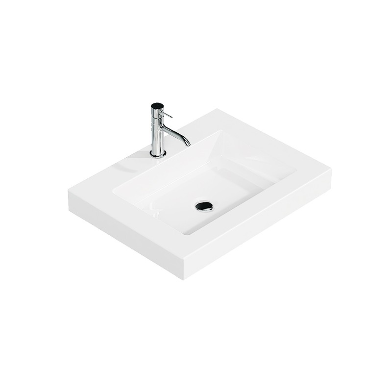 ALEGRI 80 BRANCO MATE - Lavatório Mural - 80 x 46 x 8 - Pio ao Centro