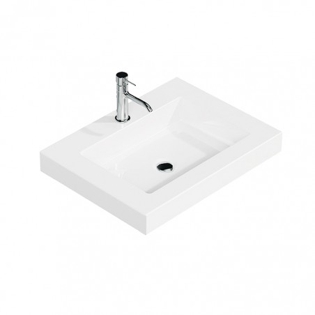 ALEGRI 80 BRANCO MATE - Lavatório Mural - 80 x 46 x 8 - Pio ao Centro