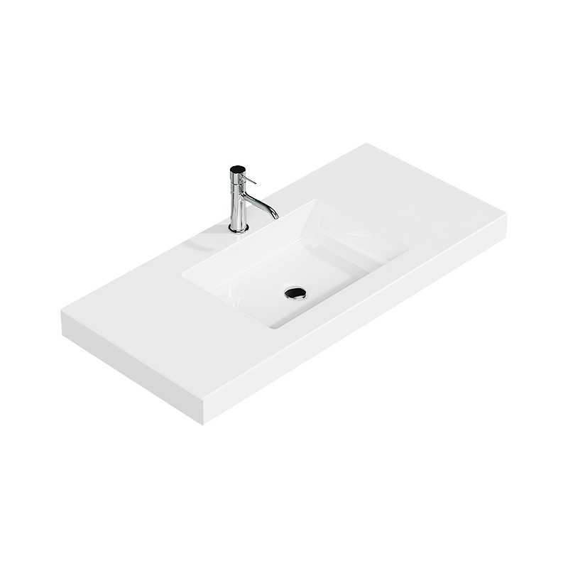 ALEGRI 120 BRANCO MATE - Lavatório Mural - 120x 46 x 8 - Pio ao Centro