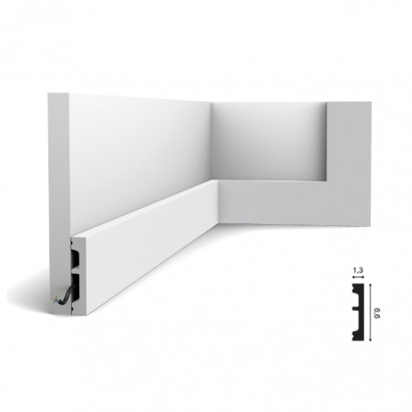 RODAPÉ SQUARE Duropolymer SX157 2000x66x13mm