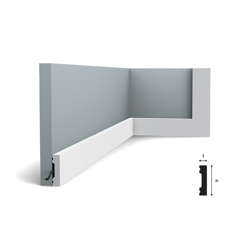 RODAPÉ SQUARE Duropolymer SX162 2000x40x10mm