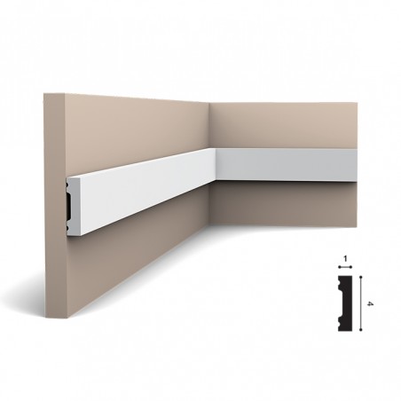 RODAPÉ SQUARE Duropolymer SX162 2000x40x10mm