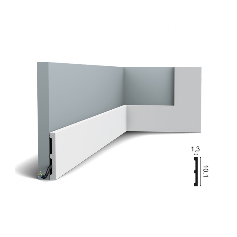 RODAPÉ SQUARE Duropolymer DX163 2300x102x13mm