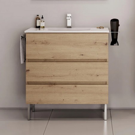 EURO-2 80 CHENE - Móvel ao Chão de 3 GAV 60cm
