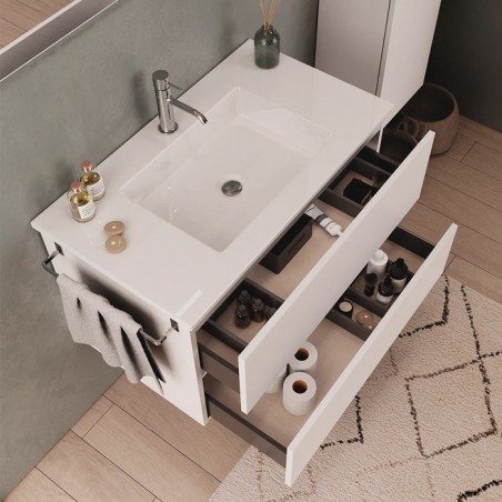 MÓVEL EURO-1 SUSP  80cm - BRANCO