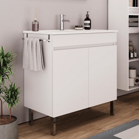MÓVEL  LUANA 80CM - BRANCO - (PROF REDUZIDA 36 CM)