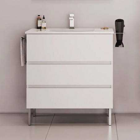 EURO-2 60 BRANCO - Móvel ao Chão de 3 GAV 60cm