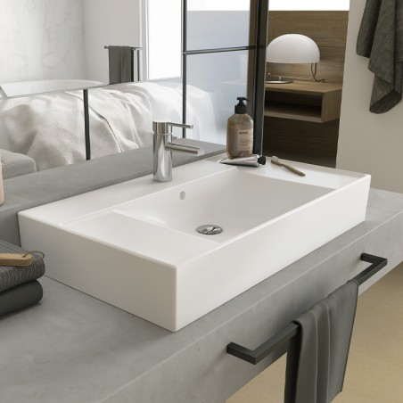ALBUS 80 - Lavatório Mural Rectangular - C/FURO 810X455X145
