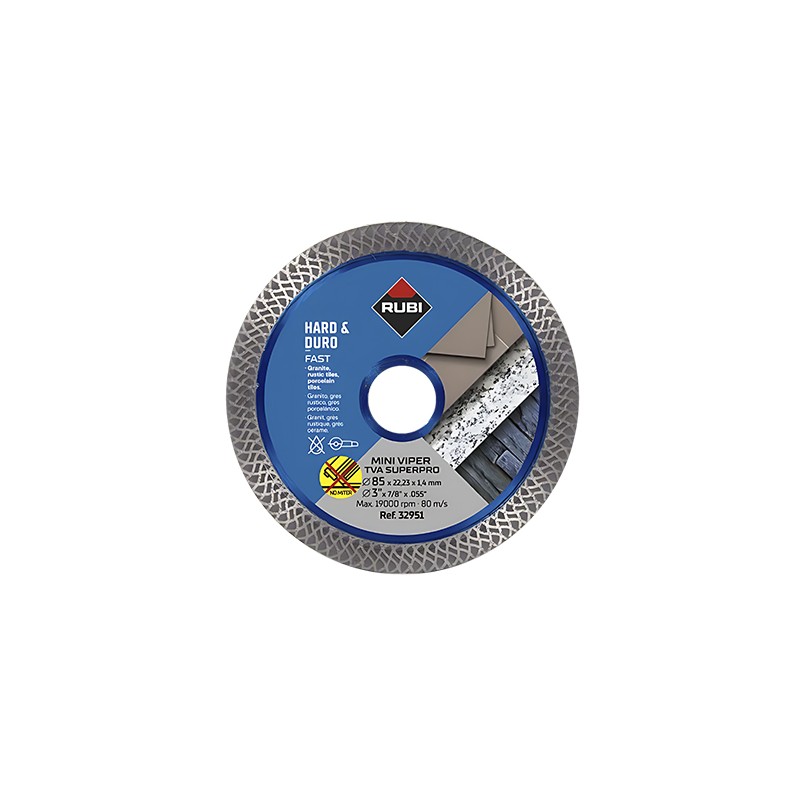 Disco Diamante MATERIAL DURO VIPER  "TVA" - 115