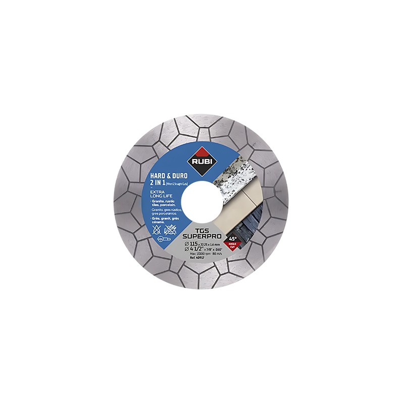 Disco Diamante MATERIAL DURO VIPER  "TVA" - 115