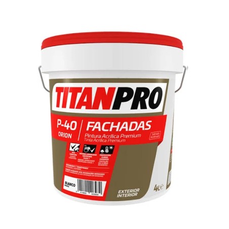 TITAN PRO P40 - ACRILICA PREMIUM ACETINADO BRANCO 4L